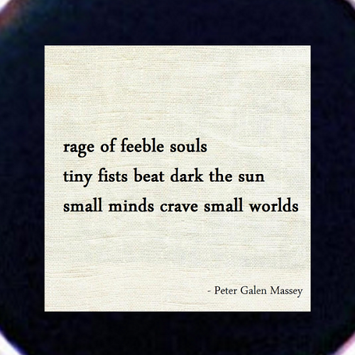 Haiku Peter Galen Massey Tiny Fists Beat Dark The Sun